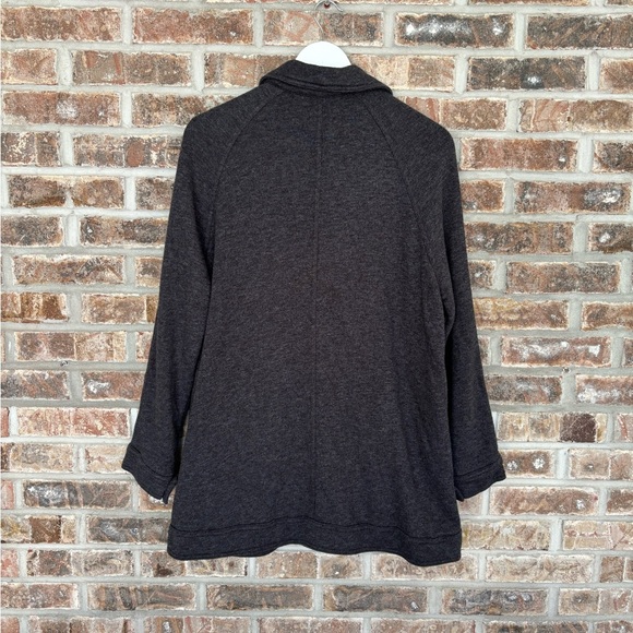 Free People Gray Linen Blend Slouchy Fit Pea Coat XS - Picture 5 of 9